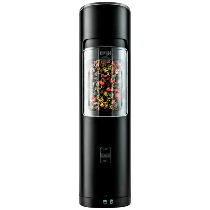 GatGrinder, Black, Gravity Automatic Salt and Pepper Grinder Set, 2 Pack