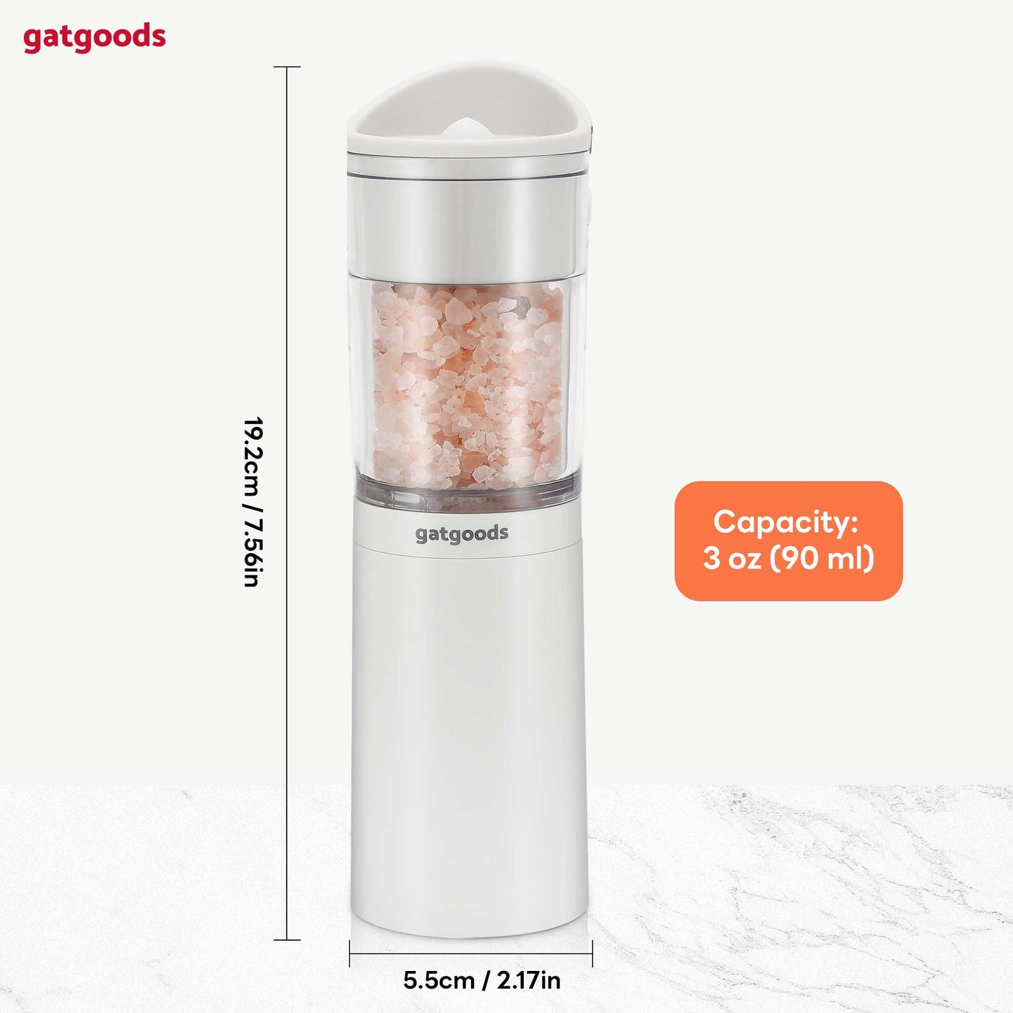 GatGrinder 2, Electric Salt & Pepper Grinder Set