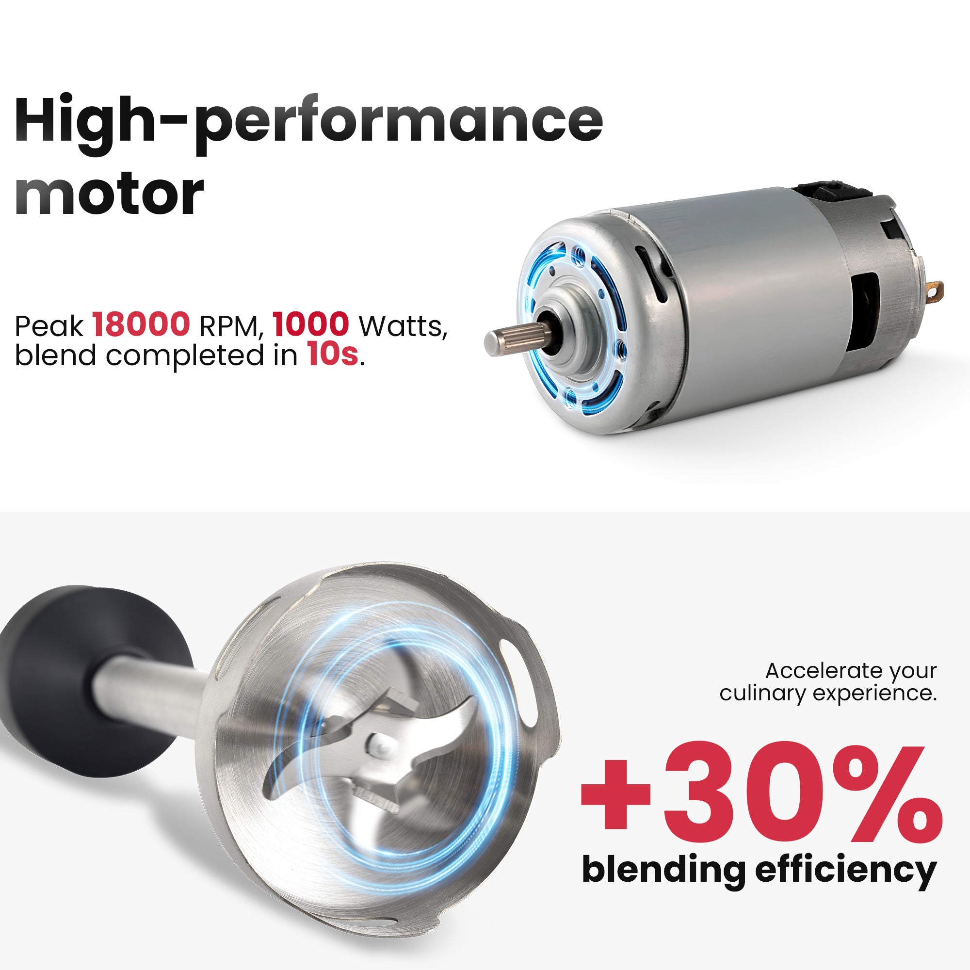 Immersion Blender for Smoothies, Emulsions, Pureed Food and More