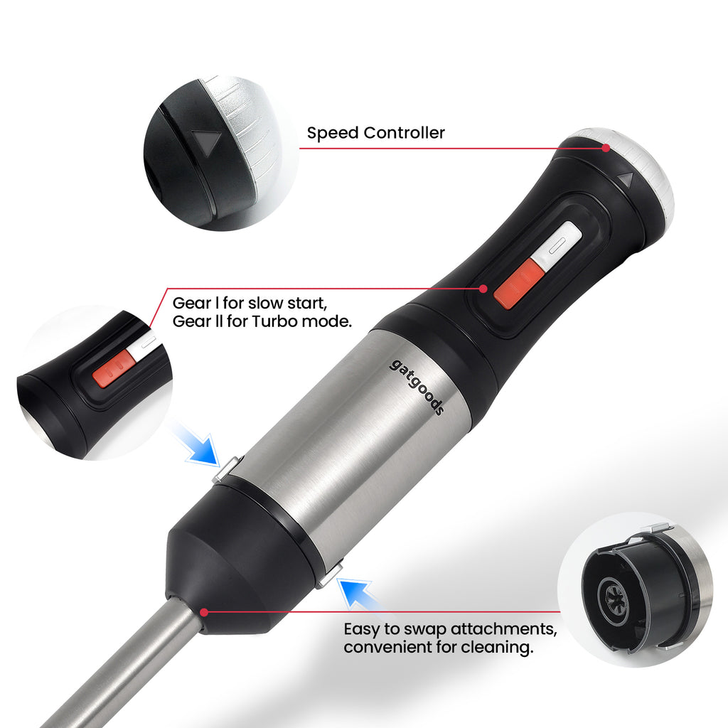 Immersion Blender for Smoothies, Emulsions, Pureed Food and More