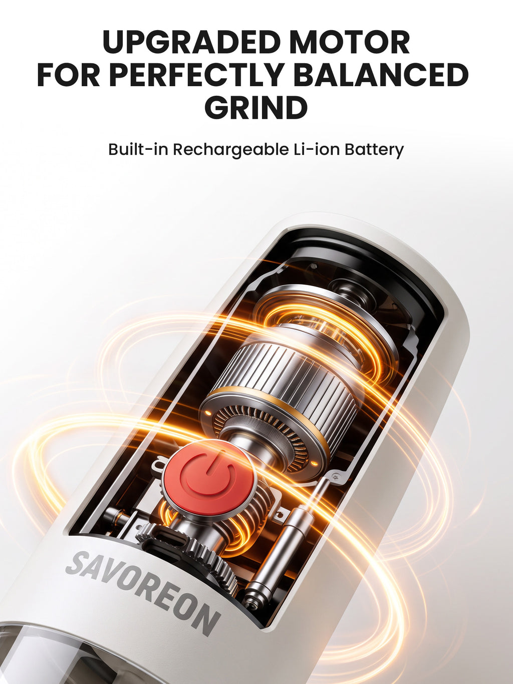 Moulin à sel et à poivre électrique RG1, Blanc