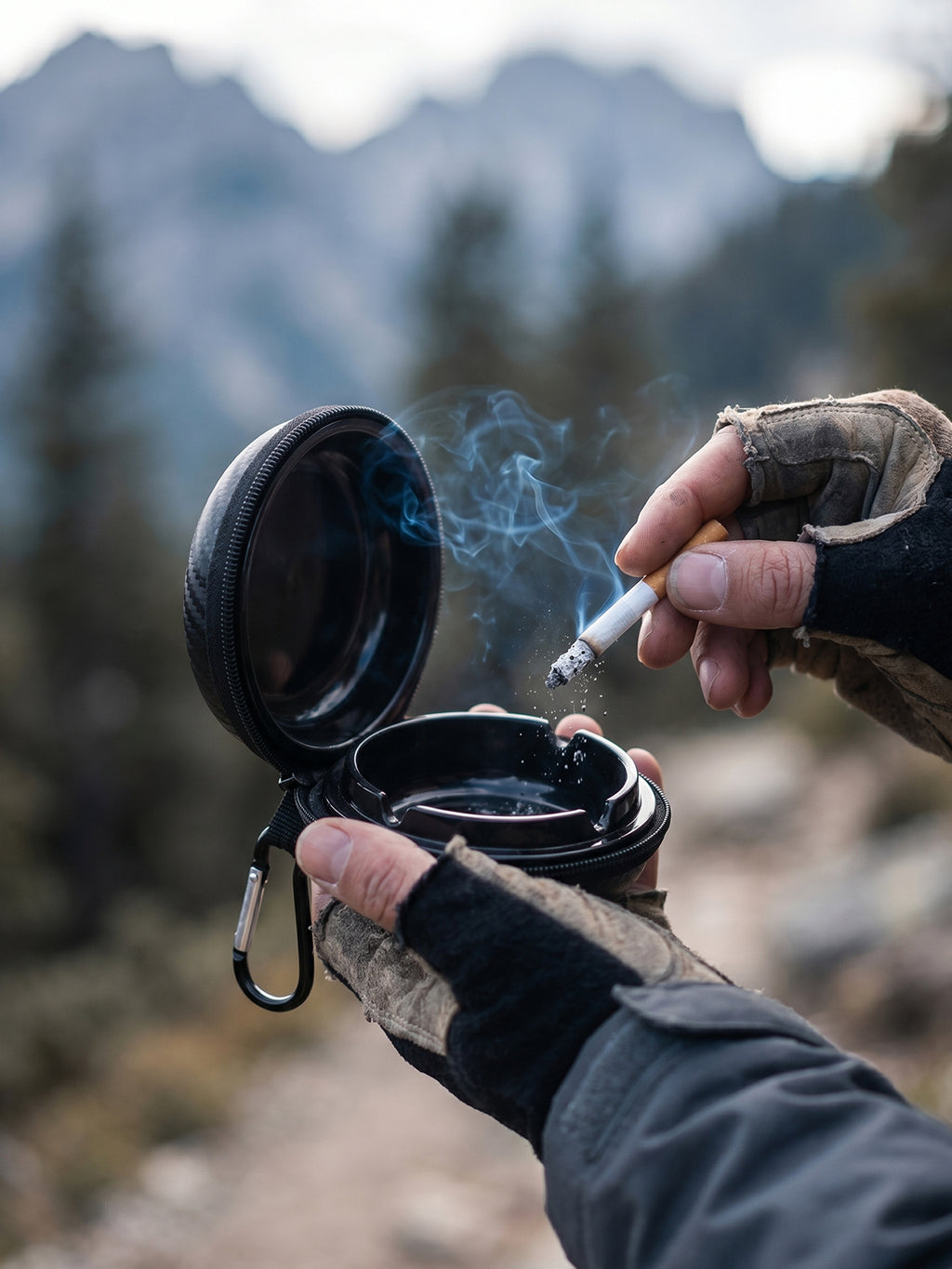Tragbarer Reiseaschenbecher – Kompakt, waschbar und leicht zu reinigen | Outdoor und für unterwegs